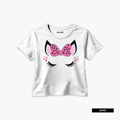 Pack of 4 Cute Cat Not Ok Printed Summer T-Shirts For Girls