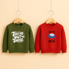 Pack of 2 There Away Printed Sweatshirts for Young Kids