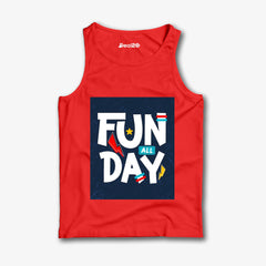 Pack of 3 Super Fun Kick Kids Printed Tank Tops