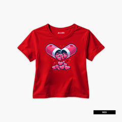 Pack of 5 Hi Hello Sweet Heart Printed Summer T-Shirts For Girls