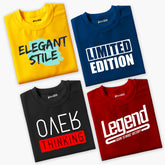 Pack of 4 Keep Legend Over Edition Printed Summer T-Shirts For Tween Kids