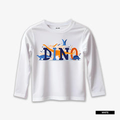 Pack of 6 Space Dino Want Cool Boy Printed Long Sleeve T-shirts For Young Kids
