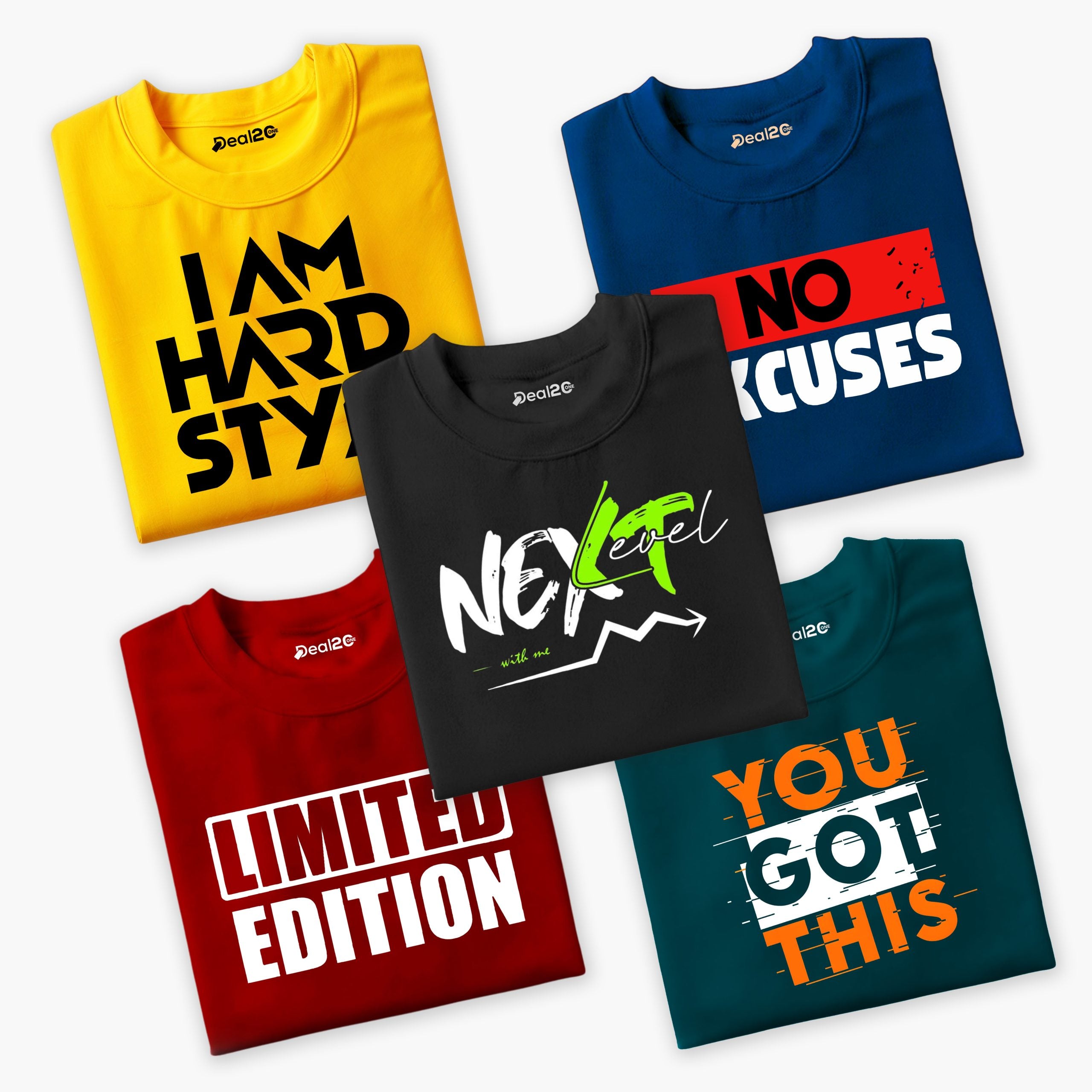 Pack of 5 Got Next Limited Style Printed Summer T-Shirts For Tween Kids