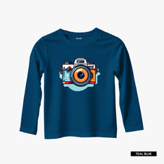 Pack of 3 Space Camera Soccer Printed Long Sleeve T-Shirts For Young Kids