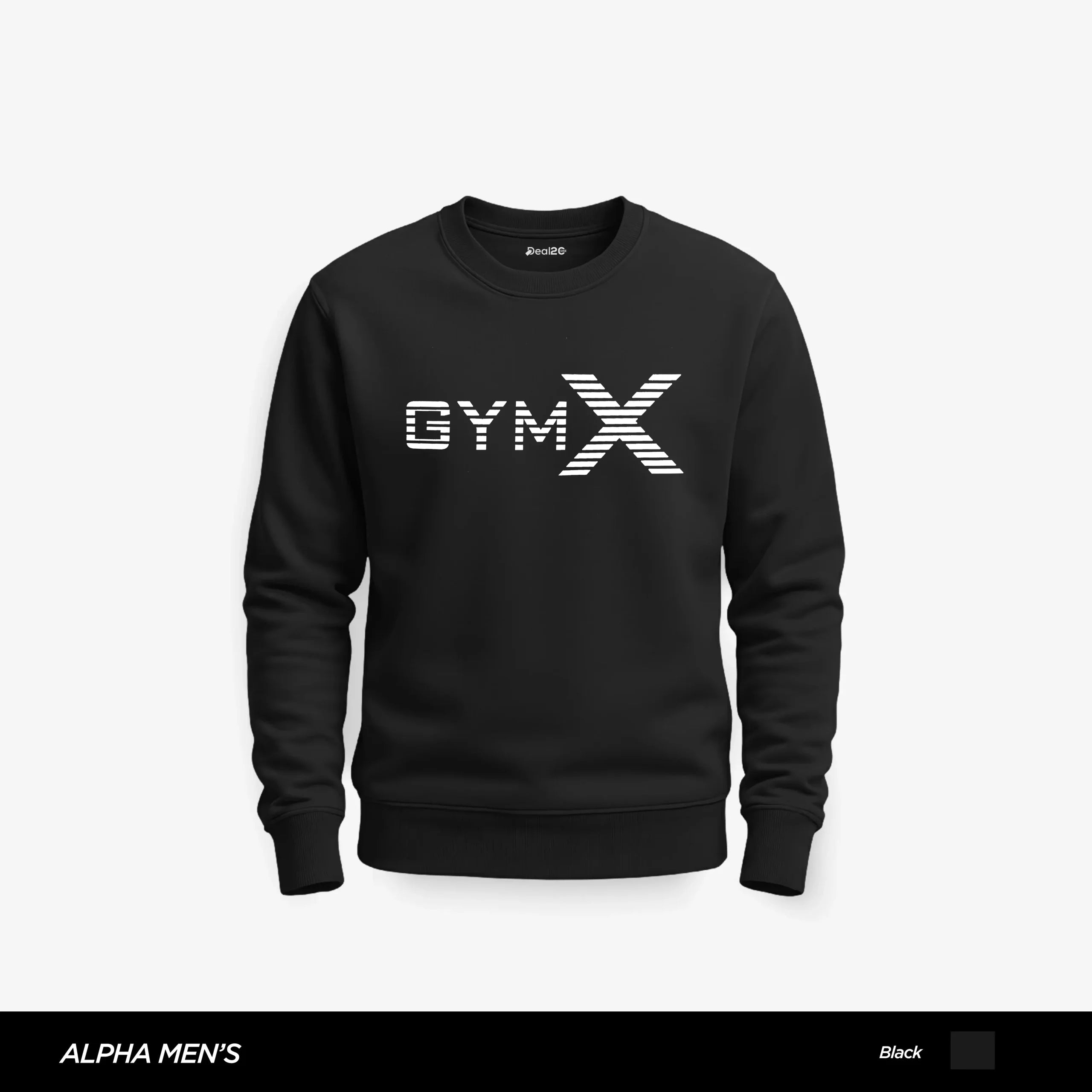 GYM X Zone Printed Black Sweatshirt for Men