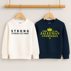 Pack of 2 Strong Jaleeman Printed Sweatshirts for Tween Kids
