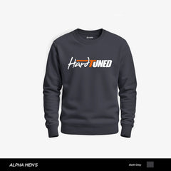 Hard Tuned Printed Dark Grey Sweatshirt for Men
