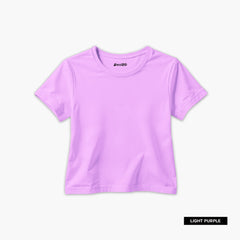 Bundle of 5 Round Neck Plain Colorul T-Shirts For Girls