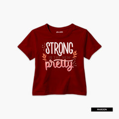 Pack of 3 Love Strong Cat Printed Summer T-Shirts For Girls