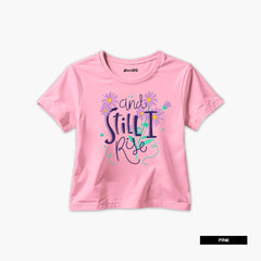 Pack of 4 Differences Rise Looks Happy Printed Summer T-Shirts For Girls