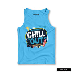 Pack of 5 Wake Up Smile Chill Drew Kids Printed Tank Tops