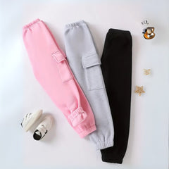 Bundle of 3 Cargo Style Sweatpants For Girls