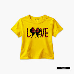Pack of 3 Love Strong Cat Printed Summer T-Shirts For Girls