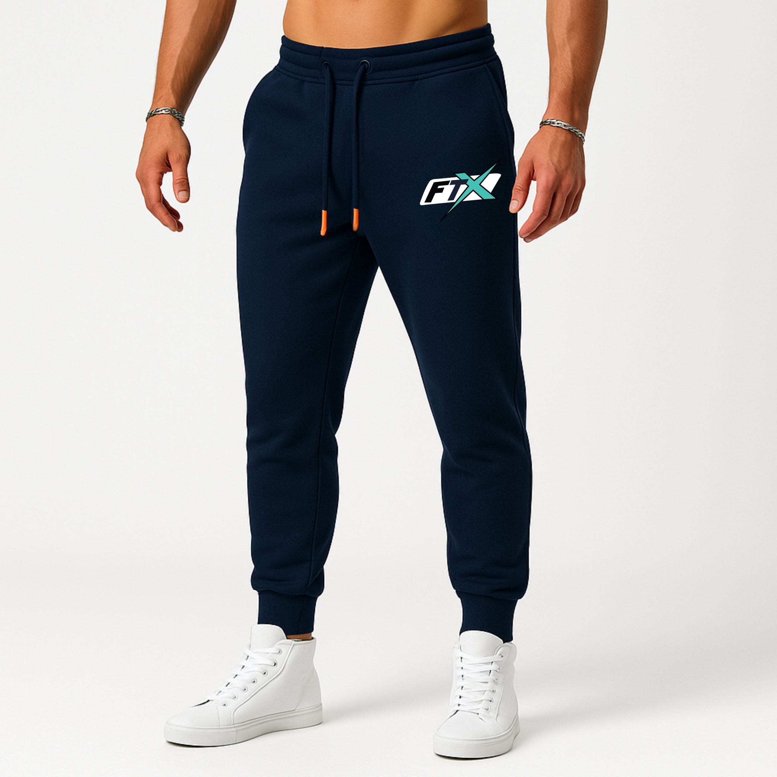 FTX Printed Navy Blue Sweatpant for Men