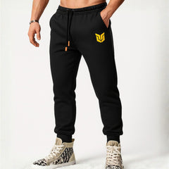 Shield Logo Printed Black Sweatpant for Men