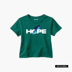 Pack of 5 Hope Positive Beautifully Forever Cute Printed Summer T-Shirts For Girls