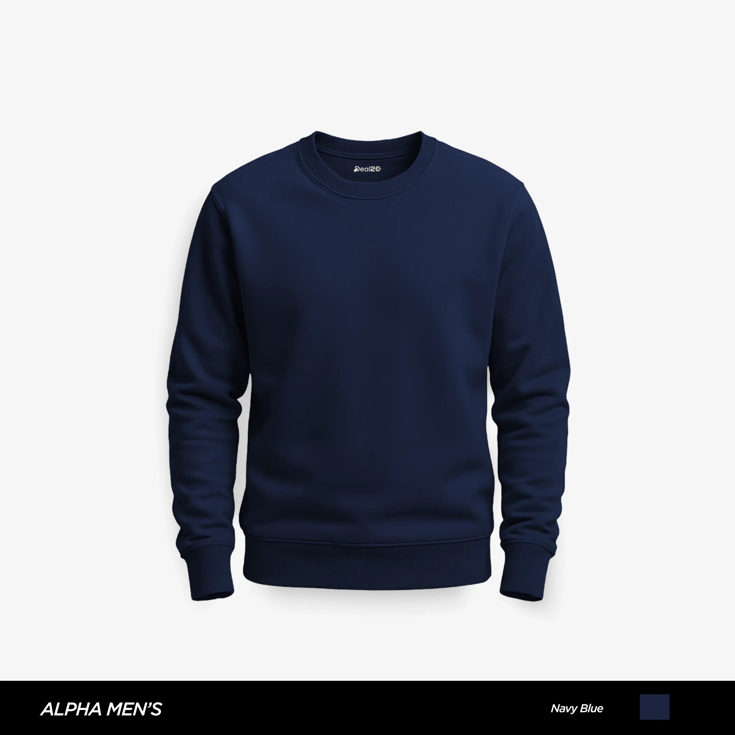 Comfort Plain Navy Blue Sweatshirt for Men