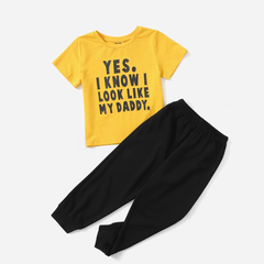 yes Look Like My Daddy Kids Summer Trouser Suit