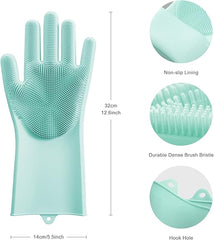 Magic Silicone Dish Washing Gloves For House Holds
