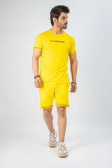 Stay Cool and Stylish in Yellow Summer Short Suit For Men
