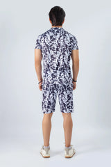Bold Abstract Mens Printed Summer Beach Short Suit Set