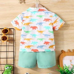 Dinosaur Pattern Printed Kids Short Suit