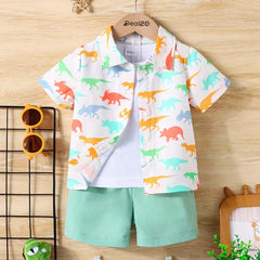 Dinosaur Pattern Printed Kids Short Suit