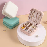 Mini PU Leather Travel Jewellery Box Organizer