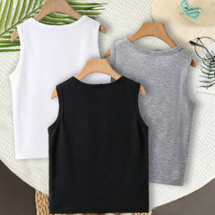 Pack Of 3 K Spades Printed Tank Tops