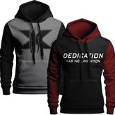 Pack of 2 XD Printed Contrast Pullover Hoodies