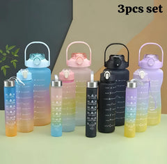 3pcs Colourful Water Bottle Set – Premium Quality