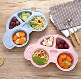 Car-Shaped Compartment Plate – Fun & Colorful Mealtime for Kids