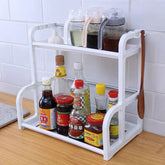 2-Layer Kitchen Organizer Shelf – Spice Rack + Knife Holder