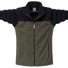 Contrast Winter Windproof Fleece Zipper jacket For Men