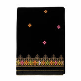 Velvet Multi-Embroidered Border Dupatta Shawl – 2.5 Gazz