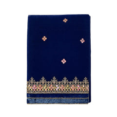 Velvet Multi-Embroidered Border Dupatta Shawl – 2.5 Gazz