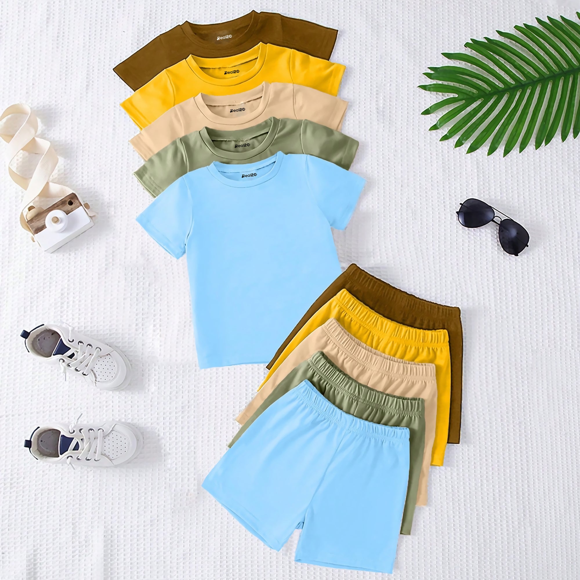 Bundle of 5 Kids Basic Summer Short Suits