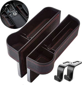 Pack of 2 Multifunctional Car Seat Gap Filler Organizers with Cup Holder