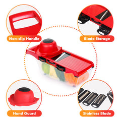 High Quality 10 In 1 Mandoline Slicer Vegetable Grater Cutter with Stainless Steel Blades