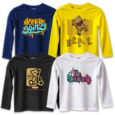 Pack of 4 Be Going Bear Printed Long Sleeve T-shirts For Young Kids