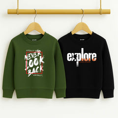 Pack of 2 Brooklyn Explore Printed Sweatshirts for Tween Kids