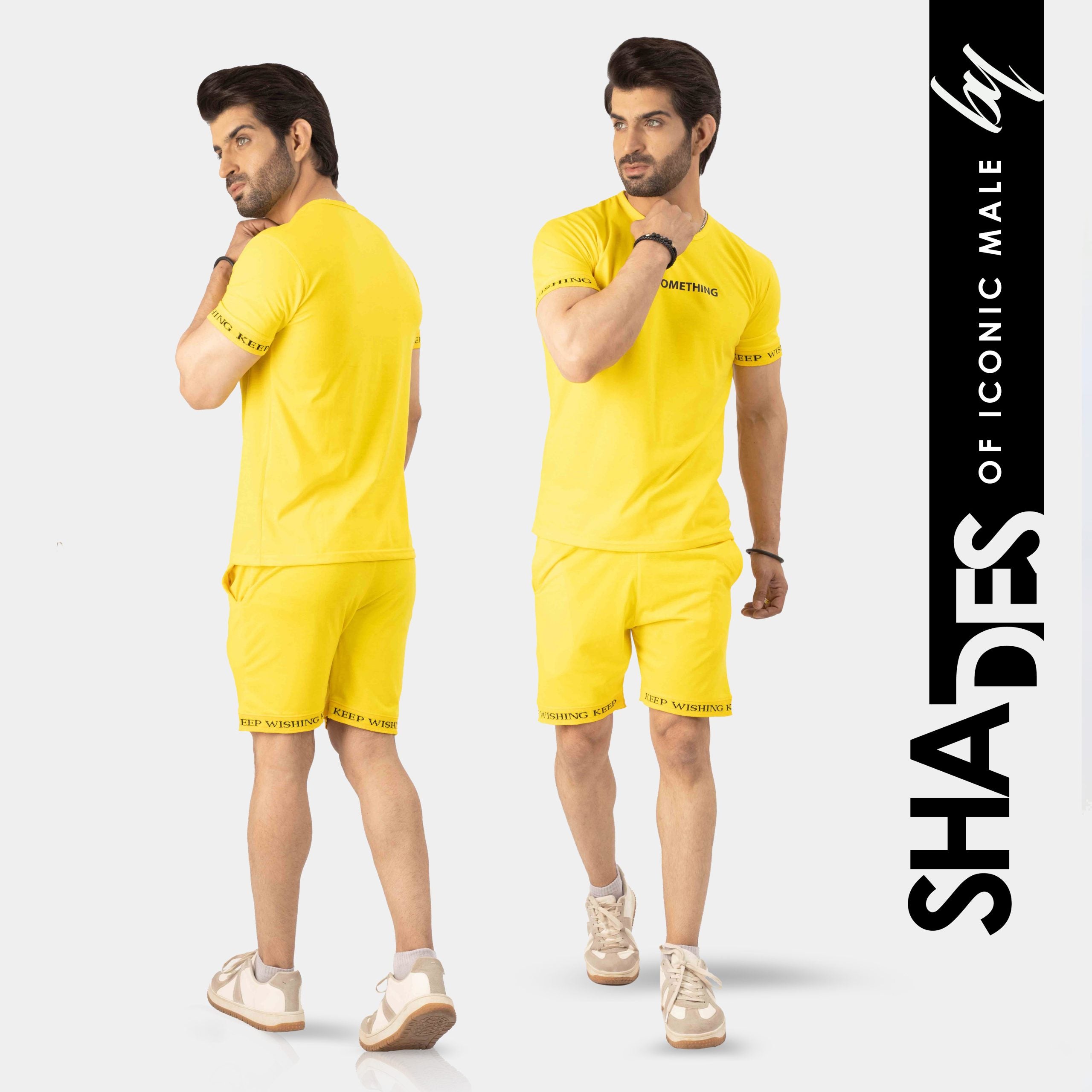 Stay Cool and Stylish in Yellow Summer Short Suit For Men