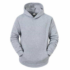 Men Plain Pullover Hoodie