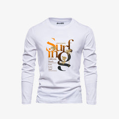Pack of 4 Time for Awesome Surfing Mens Printed Long Sleeves T-Shirts