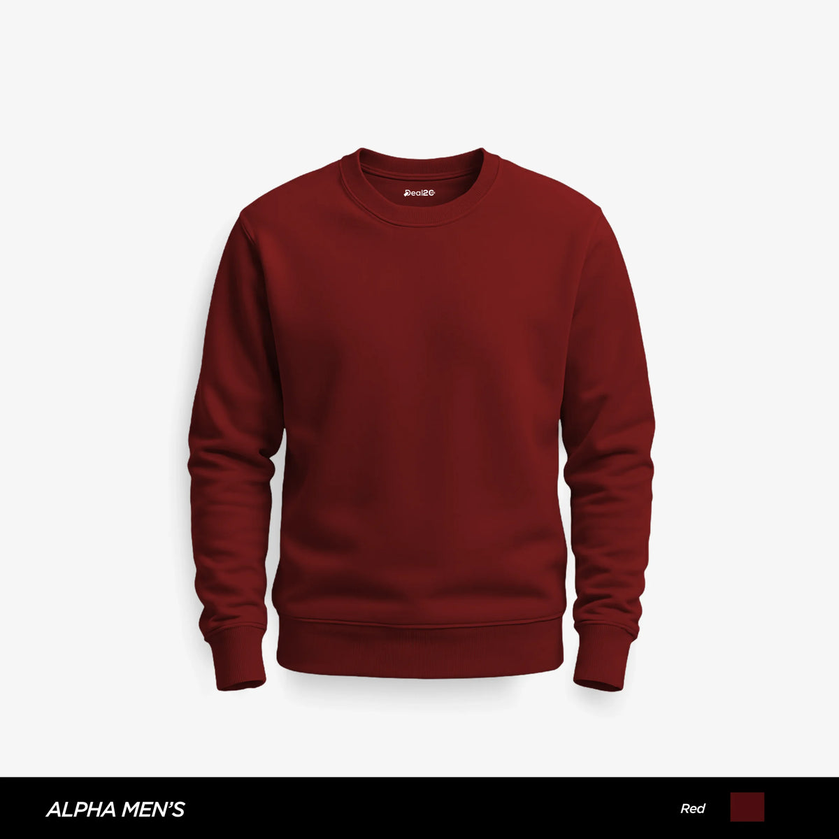 FreshFit Plain Red Sweatshirt for Men