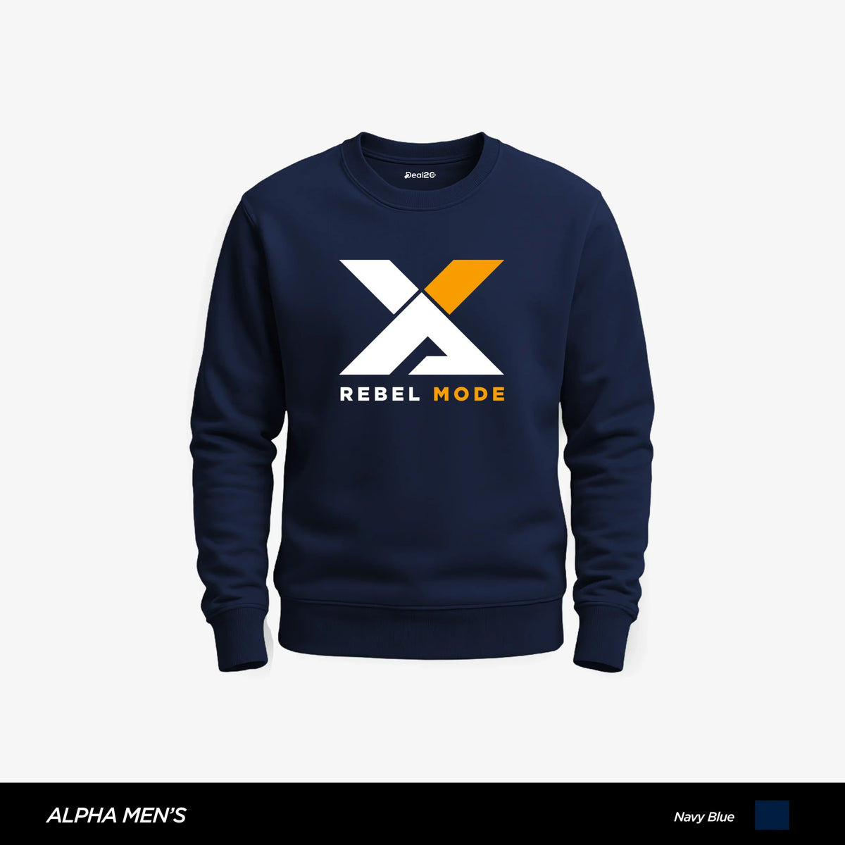 Rebel Mode Printed Navy Blue Sweatshirt for Men