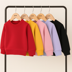 Bundle of 5 Plain Bright Colors Sweatshirts for Girls