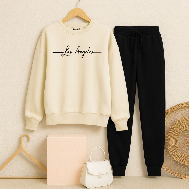 Los Angeles Tracksuit Set – Sweatshirt & Joggers for Women