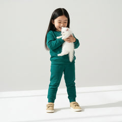 Green Glow Sweatshirt Tracksuit for Girls