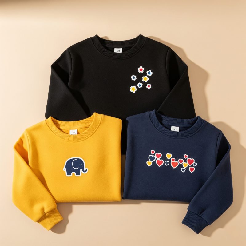 Pack of 3 Little Vibes Printed Sweatshirts for Young Kids